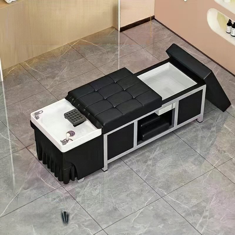 سرير مساج ستانلس مع حوض غسيل شعر وخزان 90 لتر