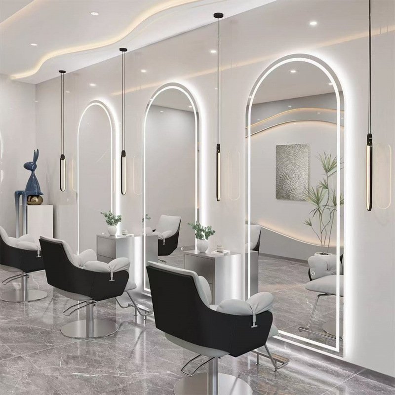 مرآة صالون LED – مقاس فردي أو عريض